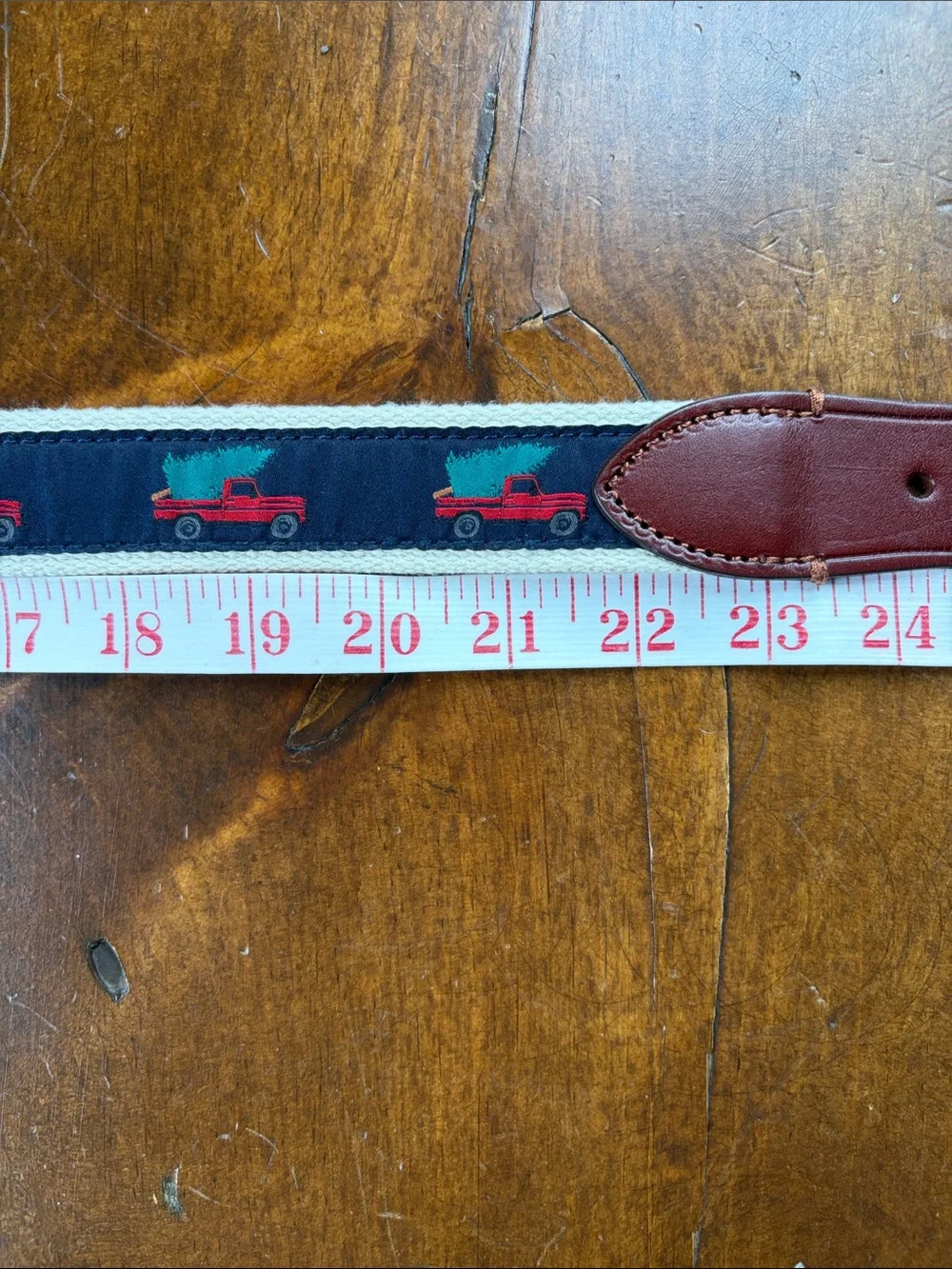 J.Crew Crewcuts Boys Patterned Belt Truck Tree Belt Size M BE626